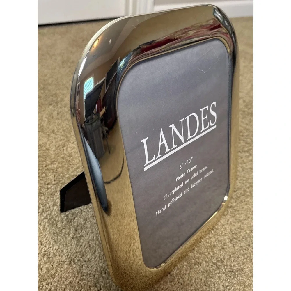 VTG Landes 8 X 10‎ Picture Frame Silver Plated on Brass (read) Classic Modern